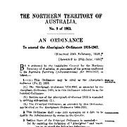 Aboriginals Ordinance (No. 2) 1953